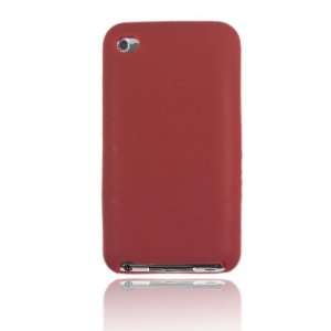  Red Plain Silicone Case for Ipod Touch 4 Cell Phones 
