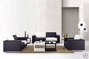 Modern Retro Checkered Black & White Sofa Set 0894  