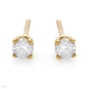 Fashionable Brand New Stud Earrings With Genuine Diamonds Made In 14K 