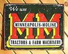 minneapolis moline tractor farm machinery tin sign 1505 expedited 