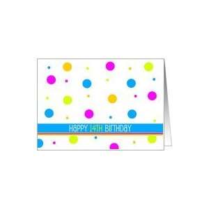  Girly Fun Polka Dot 14th Birthday Card Card Toys & Games