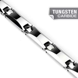   Carbide 8.5 Mens Curved Faceted Bio Magnetic Bracelet  