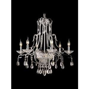   by 31 Inch Multicolored Oxford Chandelier with Polished Chrome Finish