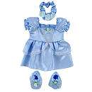You & Me 12 14 inch Doll Outfit   Powder Blue Fancy Rosebud Dress 