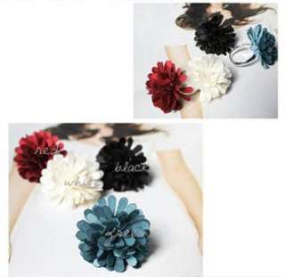 Fashion Lovely Fabric Sweet Flower Ring For Lady Girl w15 great gift 