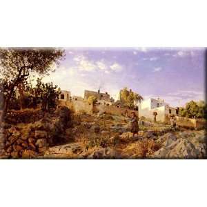  A View Of Anacapri 16x9 Streched Canvas Art by Monsted 