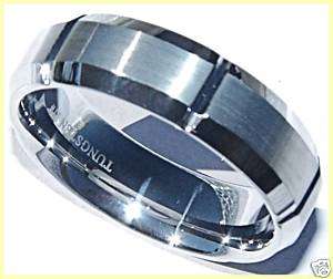 8mm Tungsten Mens Wedding Ring Size 8 14 Free Engraving  