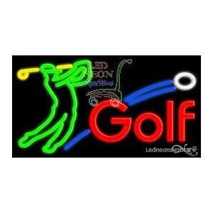  Golf Neon Sign 20 inch tall x 37 inch wide x 3.5 inch deep 