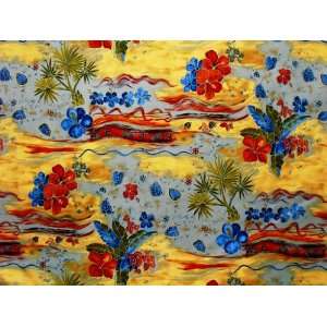   Henry Kei Lani Sand 100% Cotton Print Fabric By the Yard Arts, Crafts