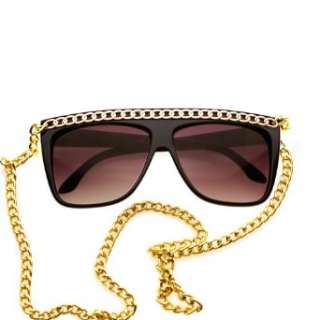 80s  EP Gaga I Flat Wayfarer Chain Sunglasses Clothing