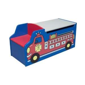  Giftmark Fire Engine Toy Box With Bench Baby