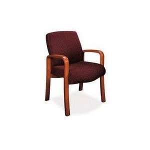 2980 Series Guest Chair with Arms, Henna Cherry Finish/Black Olefin 