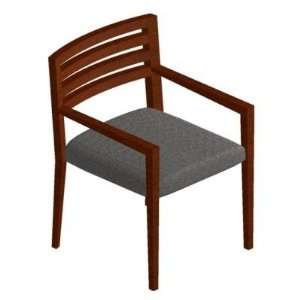  Guest Chair, Wood Back, Square Arm, 23x25x31 1/4, Gray 