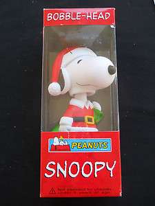 SNOOPY Charlie Brown Bobble head Christmas HTF Funco  