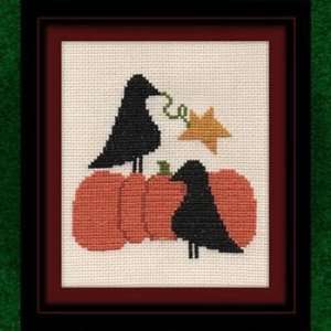  Pumpkin Crows   Cross Stitch Pattern Arts, Crafts 