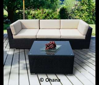 Outdoor Patio Wicker Furniture Deep Seating 4pc Set  