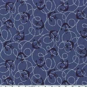   Miller Sailor Swirl Blue Fabric By The Yard Arts, Crafts & Sewing