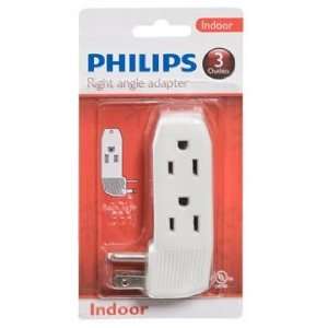   Indoor Right Angle Adapter    3 Outlet Electrical Power Multiplier