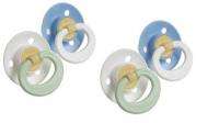   First Essentials Soft Center Silicone Pacifiers 0+ Months Blue & White