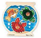 Melissa and Doug SEA CREATURES New 2011 Wooden Peg Puzzle Matching 