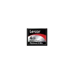 Lexar Platinum II   4 GB 80x CompactFlash Memory Card 