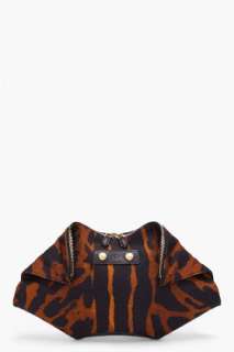 Alexander McQueen leopard print manta clutch for women  