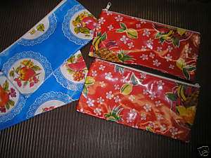 BLUE MEXICAN FABRIC COSMETIC CASE PENCIL CASES  
