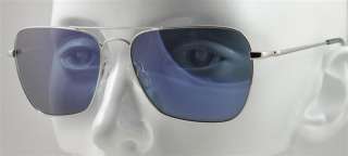 Oliver Peoples Patten Silver Blue Mirror Sunglasses  