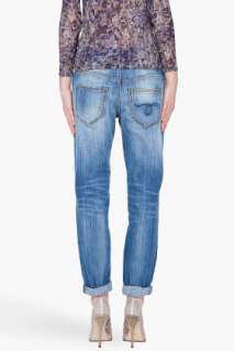 R13 Blue Boyfriend Jeans for women  