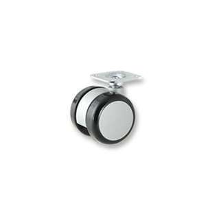 Cool Casters   #650 Style Caster, Black with Silver End Cap, Swivel 