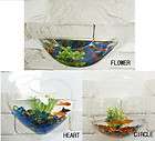 Wall Mounted fishbowl Fish Bowl Port Aquarium heart flowerTank Home 