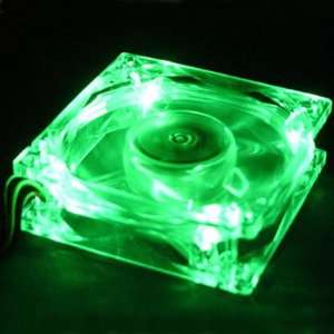  Logisys LT400GN Green LED 80mm Bearing Case Fan with 4 Pin 