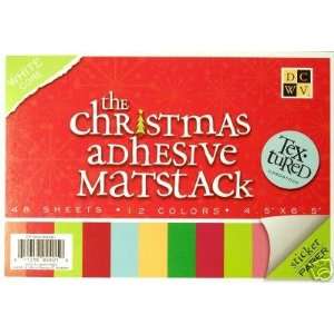 com DCWV 4.5x6.5 CHRISTMAS ADHESIVE MAT STACK For Scrapbooking, Card 