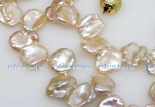 natural Pink Petal Reborn Keshi pearl necklace gem  
