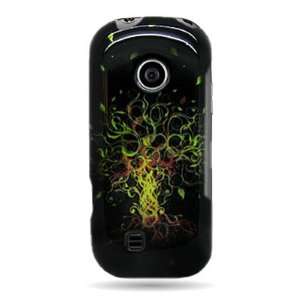 WIRELESS CENTRAL Brand Hard Snap on Shield BLACK With WISH TREE Design 