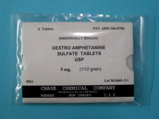 dextro amphetamine sulfate packet empty plastic sealed wrap and looks