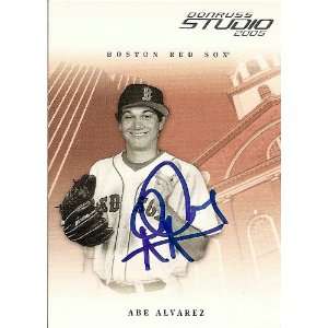Abe Alvarez Signed Boston Red Sox 2005 Studio Card
