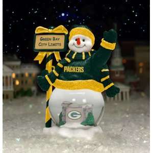 Green Bay Packers City Limits Snowman Figurine with Ornament by Memory 