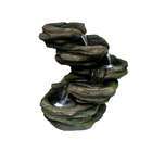 FountainMania Step Rock Stone Indoor and Outdoor LED Water Fountain