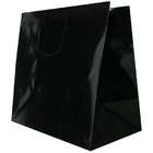 JAM Paper Black Square Style (14 x 14 x 8 3/4) Glossy Gift Bag   100 