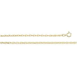   Gold Rope Chain. 18 Inch Lasered Titan Gold Rope Chain In 14K Yellow