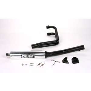 Into 1 Supersport Round Canister Exhaust System With Glossy Black 