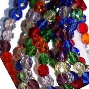   Czech Fire Polish 4mm Beads *Rainbow Mix* (100) Arts, Crafts & Sewing