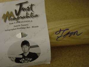 Junichi Tazawa Autographed Rawlings Bat Signed COA  