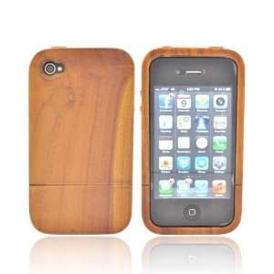  For Apple iPhone 4S 4 Brown Teak Wood Tphone Hand Finished 