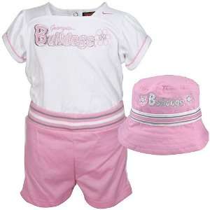   Nike Georgia Bulldogs Infant 3 Piece Pink Short Set