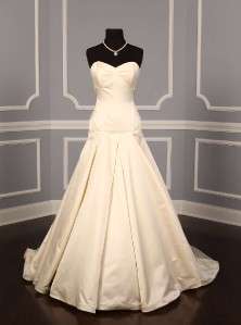 Monique Lhuillier Jacinda Couture Bridal Gown Silk Ivory Strapless 