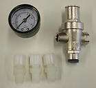   steel Pressure Regulator + Gauge adjustable 0 150 psi RO water system
