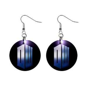  Doctor Who New Logo Button Earrings 