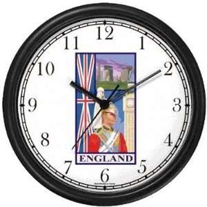 Montage No.1 England Theme Wall Clock by WatchBuddy Timepieces (Hunter 